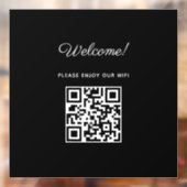 WIFI Welkomstbord met QR-code Raamsticker (Vel 2)