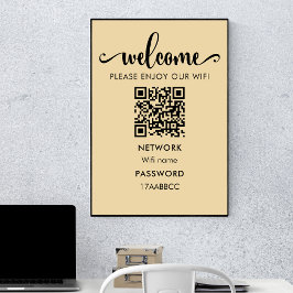 WIFI welkomstQR-code | Geniet van onze WiFi Poster