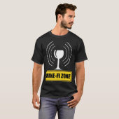 WiFi-zone Funny Wine Glass WiFi Waves T-shirt (Voorkant volledig)