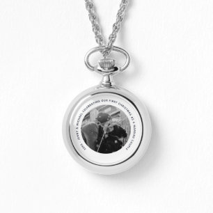Wifs 1st Jubileum PHOTO Gift van Husband Horloge