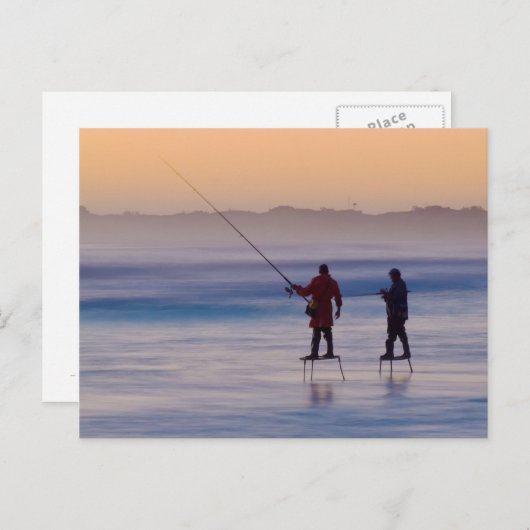 wig - eiland ( platformvissers ) briefkaart (Voorkant / Achterkant)