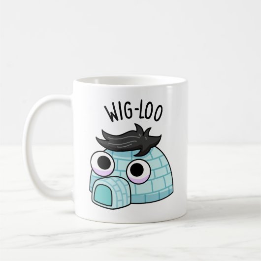 Wig-loo Funny Igloo Pun Koffiemok (Links)