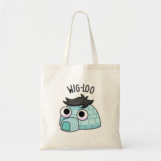 Wig-loo Funny Igloo Pun Tote Bag (Voorkant)