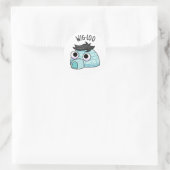 Wig-loo Grappige Iglo Grap  Ronde Sticker (Tas)