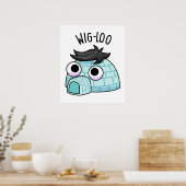 Wig-loo Grappige Iglo Grappenmakerij  Poster (Keuken)