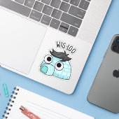 Wig-loo Grappige Iglo Punt  Sticker (Laptop met iPhone)