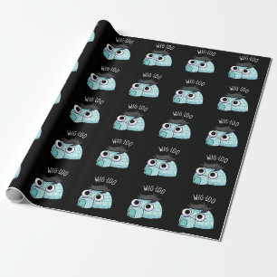 Wig-loo Grappige Iglopun Donkere BG Cadeaupapier