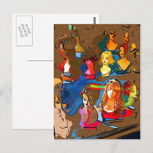 Wig Shop Briefkaart (Voorkant / Achterkant)