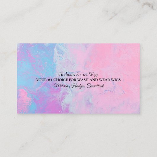 Wig Shop Visitekaartje (Achterkant)