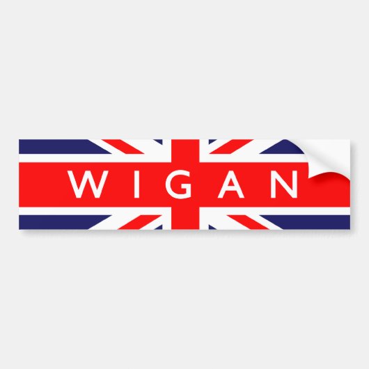 Wigan Britse vlag Bumpersticker (Voorkant)
