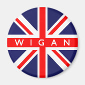 Wigan Britse vlag Magneet (Voorkant)