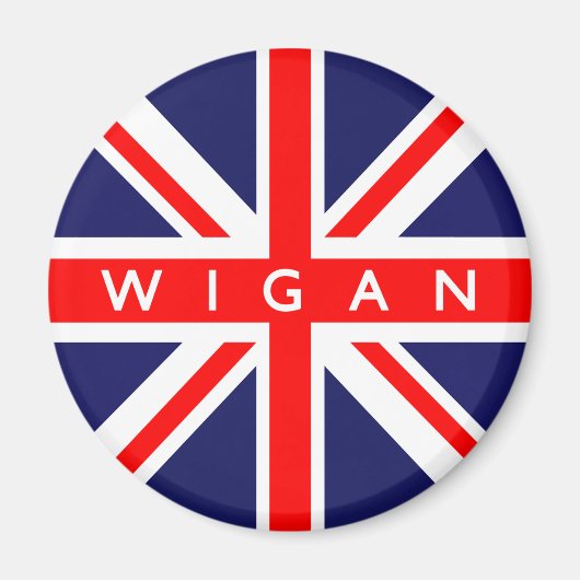 Wigan Britse vlag Magneet (Voorkant)