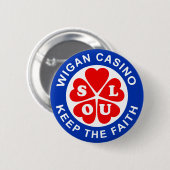 Wigan Casino houdt het geloof Ronde Button 5,7 Cm (Voorkant /achterkant)