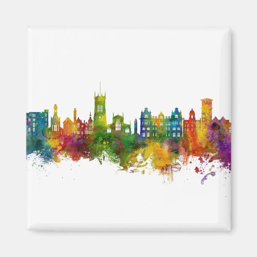 Wigan England Skyline Magneet (Voorkant)