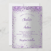 Wigende zilverviolette paarse glans luxe kaart (Voorkant)