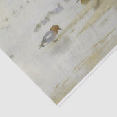 Wigeon en Blauwgroen door de waterkant, Art Tissuepapier (Detail)