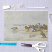 Wigeon en Blauwgroen door de waterkant, Art Tissuepapier (Craft)