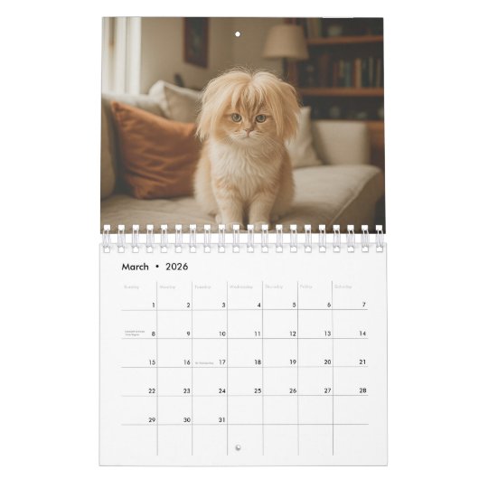 Wigged out Cat Kalender (Mar 2026)
