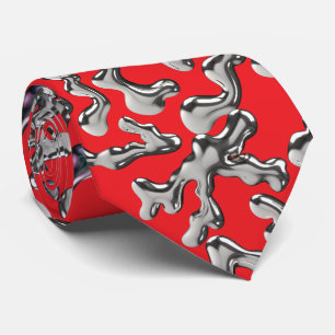 Wiggelende letters patroon - WIGLET01🧬.Rode BG Stropdas