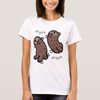 Wiggelende zeeotterbaby t-shirt