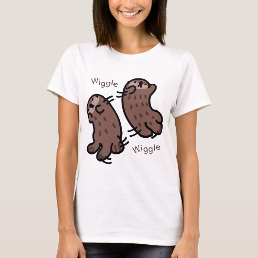 Wiggelende zeeotterbaby t-shirt (Voorkant)