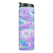 Wiggle glitch lijnen kleurrijke paarse thermosbeker (Geroteerd rechts)