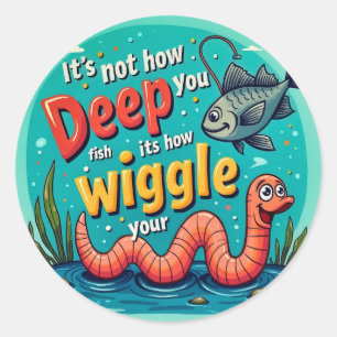 Wiggle uw weg naar Gevist succes! Ronde Sticker