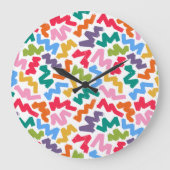 Wiggle wiggle contemporary clock grote klok (Voorkant)