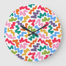 Wiggle wiggle contemporary clock grote klok