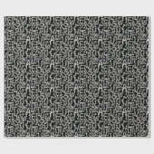 Wiggling letters pattern - WIGLET01🧬.Black BG Cadeaupapier (Vlak)