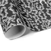 Wiggling letters pattern - WIGLET01🧬.Black BG Cadeaupapier (Rol Hoek)