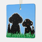 WiggyDogs Keramisch Ornament (Links)