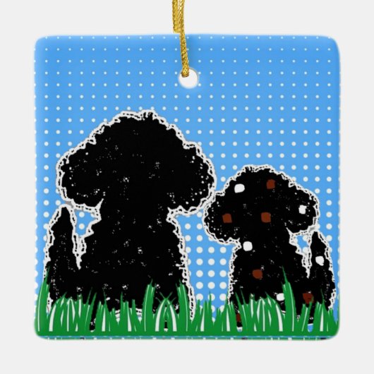 WiggyDogs Keramisch Ornament (Voorkant)