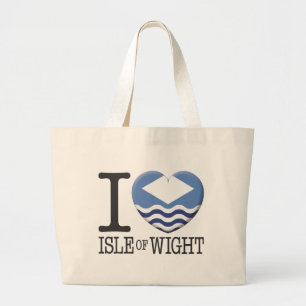 Wight-eiland Grote Tote Bag