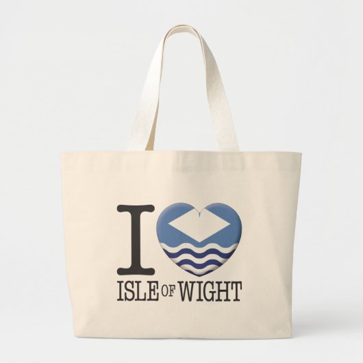 Wight-eiland Grote Tote Bag (Voorkant)