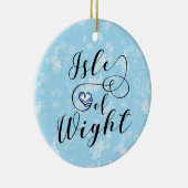 Wight Flag in Heart Keramisch Ornament (Rechts)