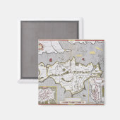 Wight Island, gegraveerd door Jodocus Hondius Magneet (Voorkant / Achterkant)