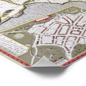 Wight Island, gegraveerd door Jodocus Hondius Poster (Hoek)