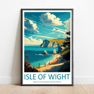 Wight Reisprent Kunst aan de Wand Eiland Wight Poster