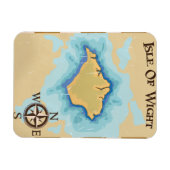 Wight Treasure kaart reisposter Magneet (Horizontaal)