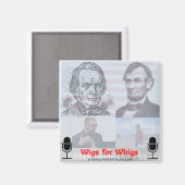 Wigs for Whigs logo magnet (Voorkant / Achterkant)