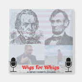 Wigs for Whigs logo magnet (Voorkant)