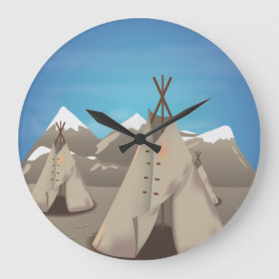 Wigwam - tipi grote klok