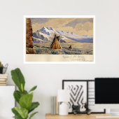 Wigwam van Ute Indians, Salt Lake City Poster (Thuiskantoor)