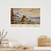 Wigwam van Ute Indians, Salt Lake City Poster (Keuken)