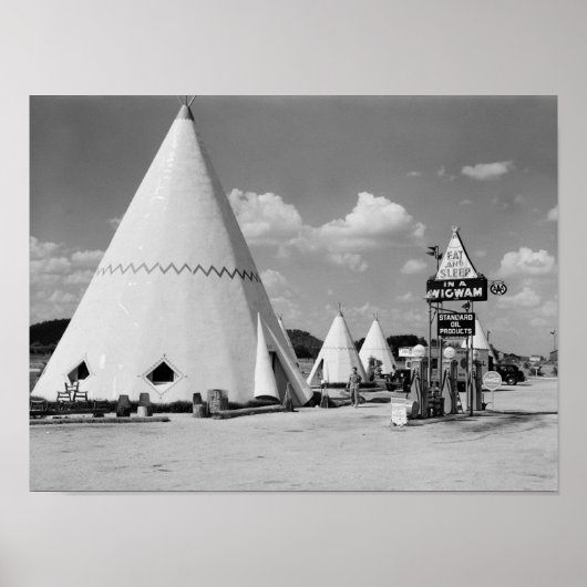 Wigwam Village, Cave City, Kentucky: 1940 Poster (Voorkant)