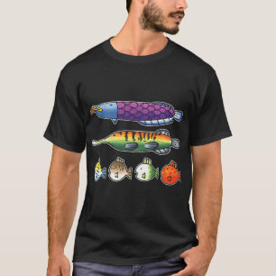 Wii Sports Fishing Vissoort Illustratie T-shirt