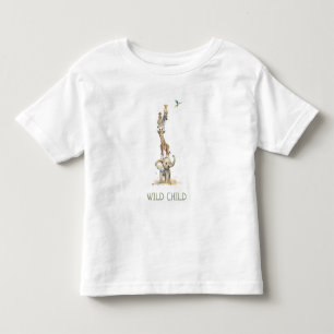 WiILD KIND Oerwoud Safari Dieren Peuter T-shirt