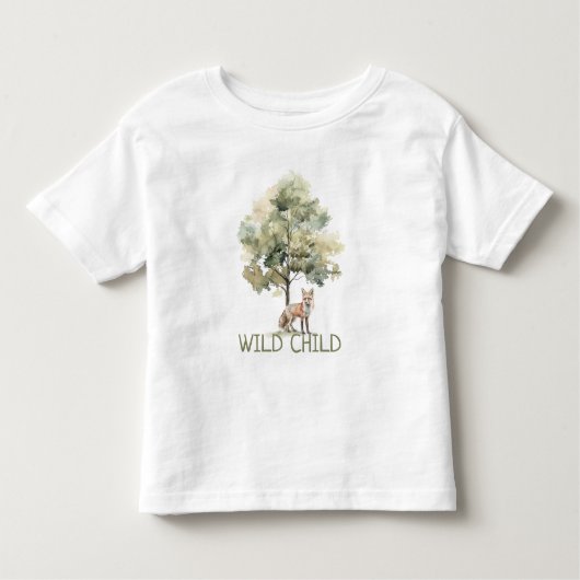 WiILD KIND Woodland Fox Baby Peuter T-shirt (Voorkant)