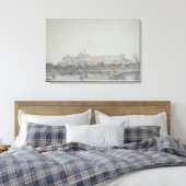 Wiindsor Castle uit de rivier de 19de eeuw Canvas Afdruk (Insitu (Slaapkamer))
